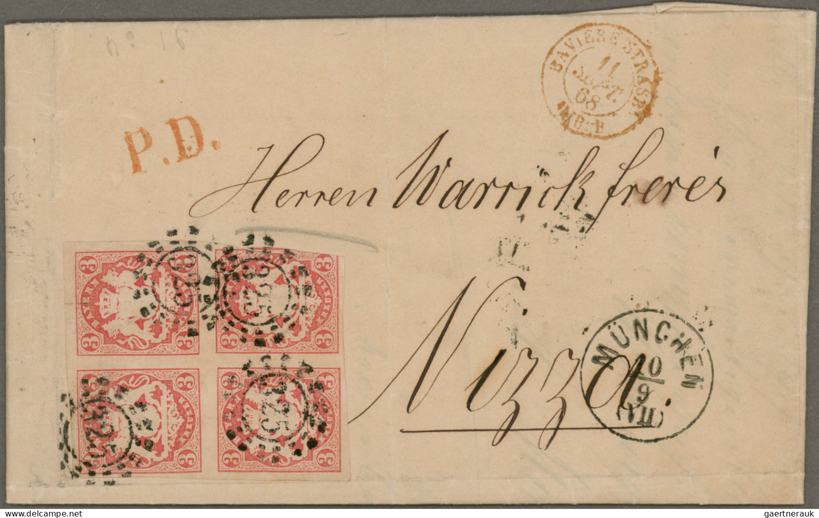 Bayern - Marken Und Briefe: 1854 (ca.), Netter Posten Mit Teils Guten Kreuzerfra - Altri & Non Classificati