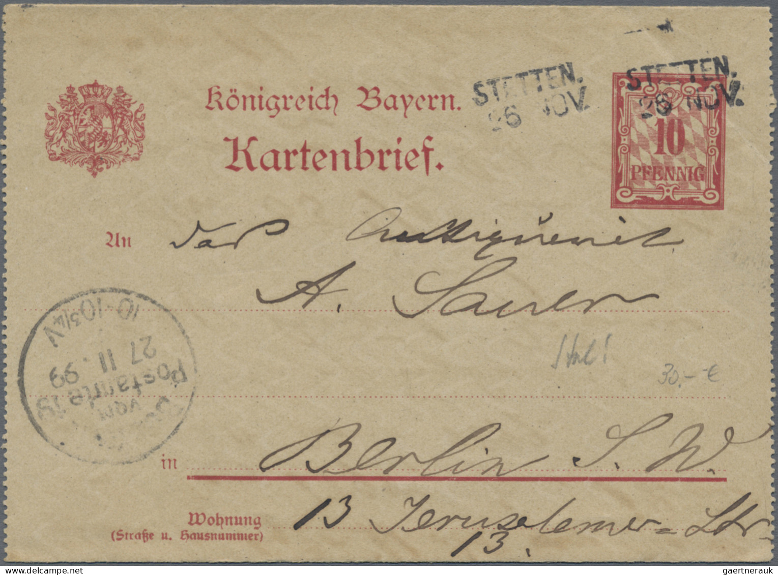Bayern - Marken Und Briefe: 1856/1916, Saubere Partie Von 15 Ausgesuchten Belege - Otros & Sin Clasificación