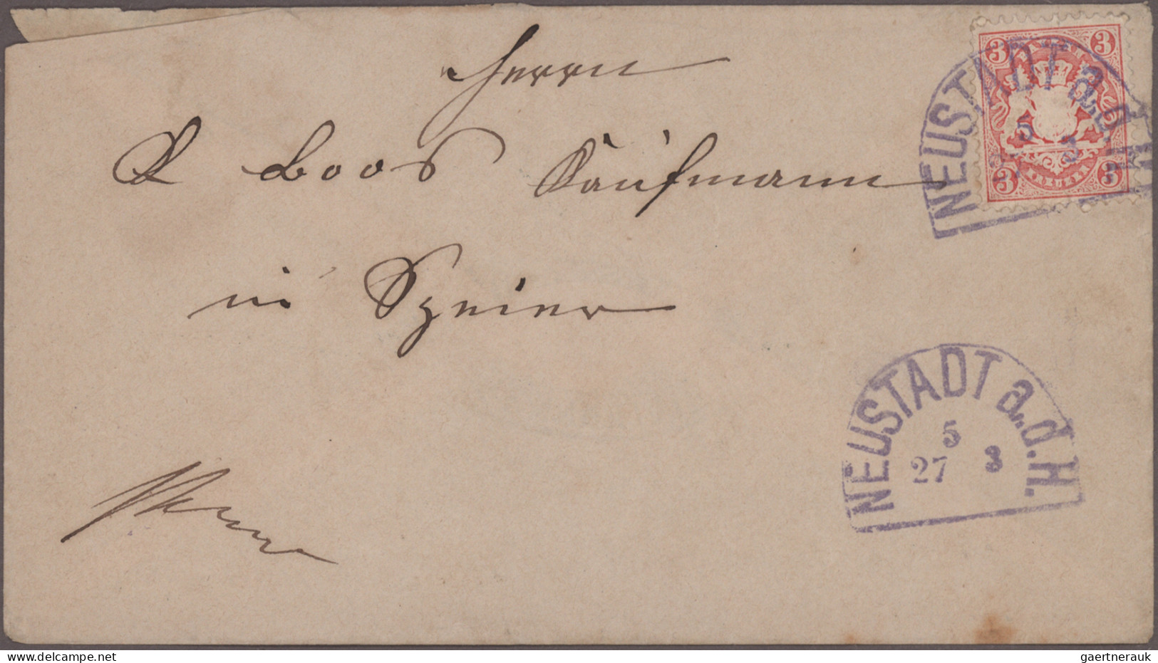 Bayern - Marken und Briefe: 1870/1920 (ca.), Posten mit über 400 Briefen und Kar