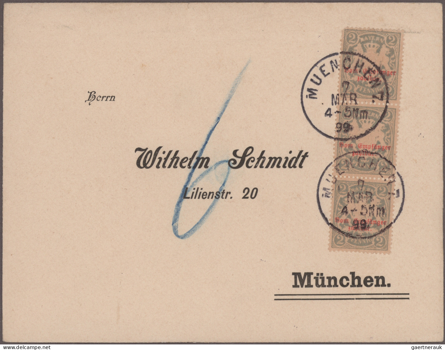 Bayern - Marken und Briefe: 1870/1920 (ca.), Posten mit über 400 Briefen und Kar