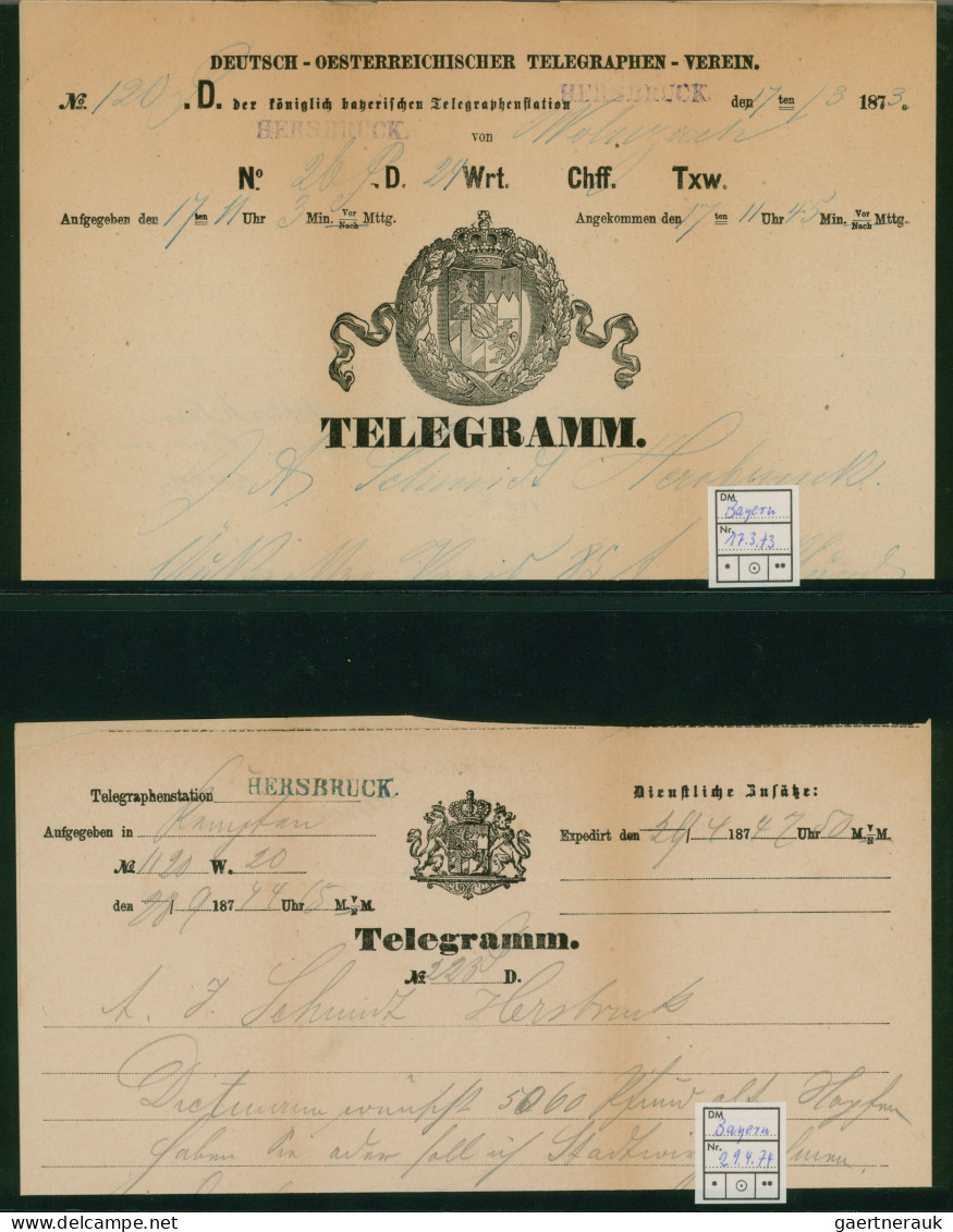 Bayern - Marken Und Briefe: 1870/1920 (ca.), Vielseitige Belege-Sammlung Im Ring - Other & Unclassified