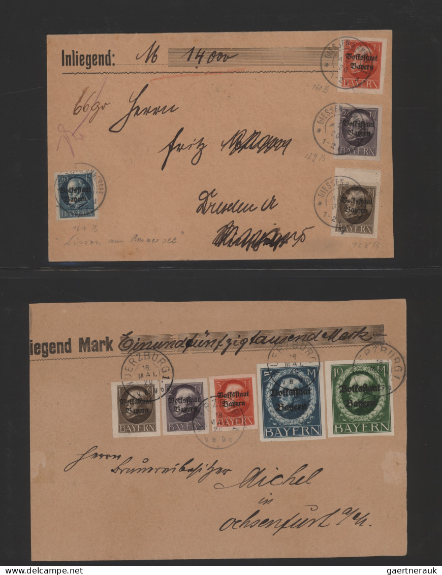 Bayern - Marken Und Briefe: 1876/1920, Umfangreiche Gestempelte Sammlung Der Pfe - Sonstige & Ohne Zuordnung