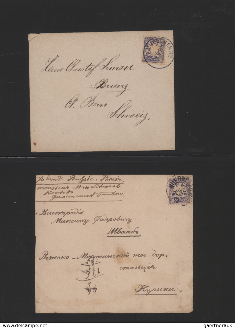 Bayern - Marken und Briefe: 1876/1920, umfangreiche gestempelte Sammlung der Pfe