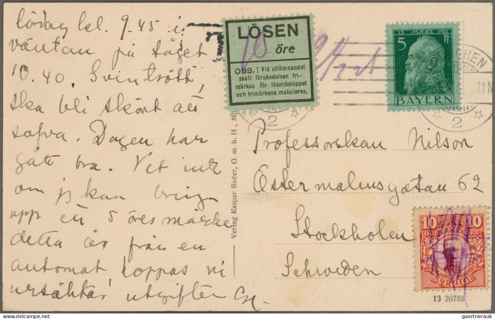 Bayern - Marken Und Briefe: 1876/1920, Vielseitige Partie Von Ca. 50 Briefen Und - Autres & Non Classés