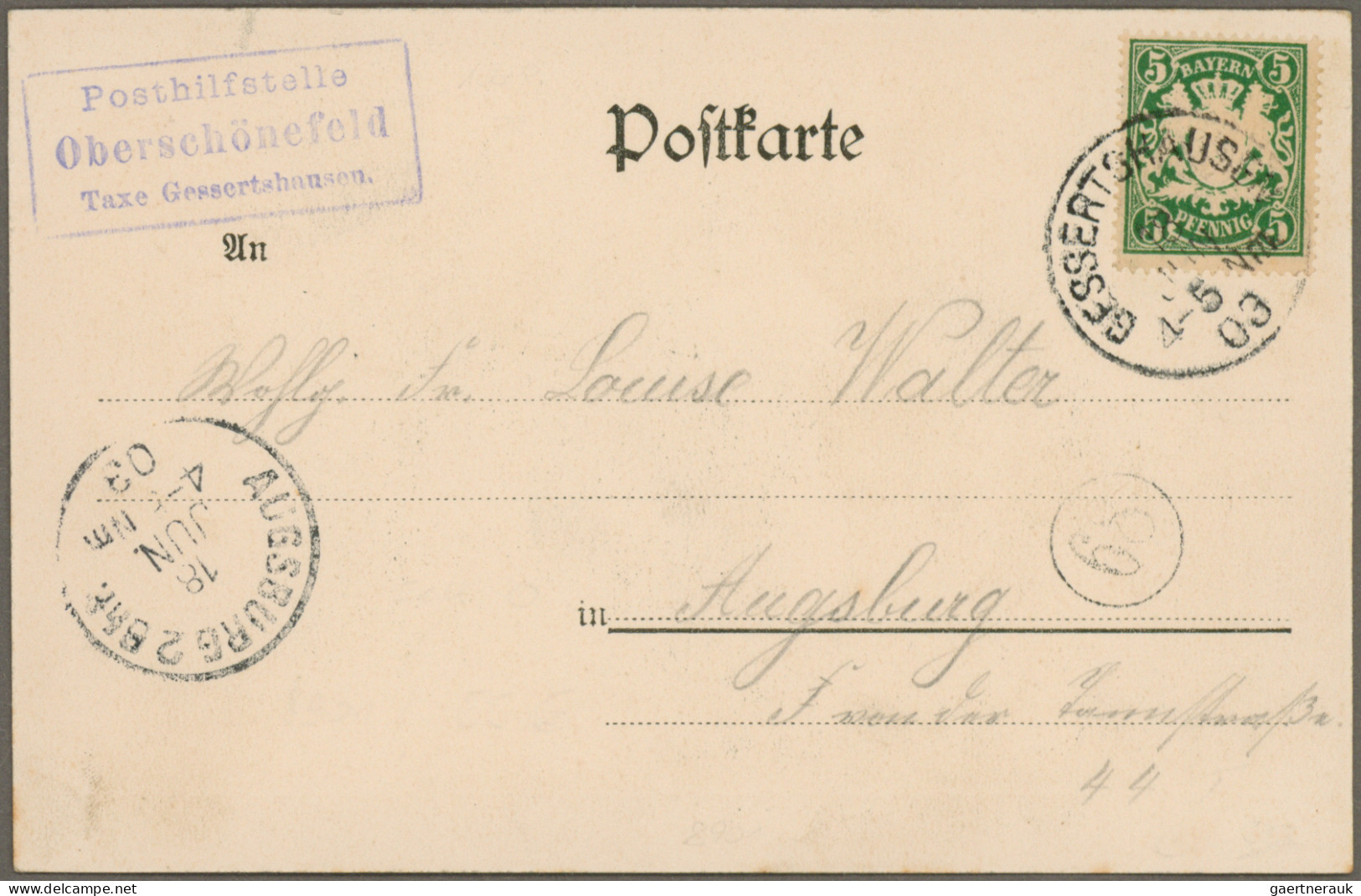 Bayern - Marken und Briefe: 1876/1920, vielseitige Partie von ca. 50 Briefen und