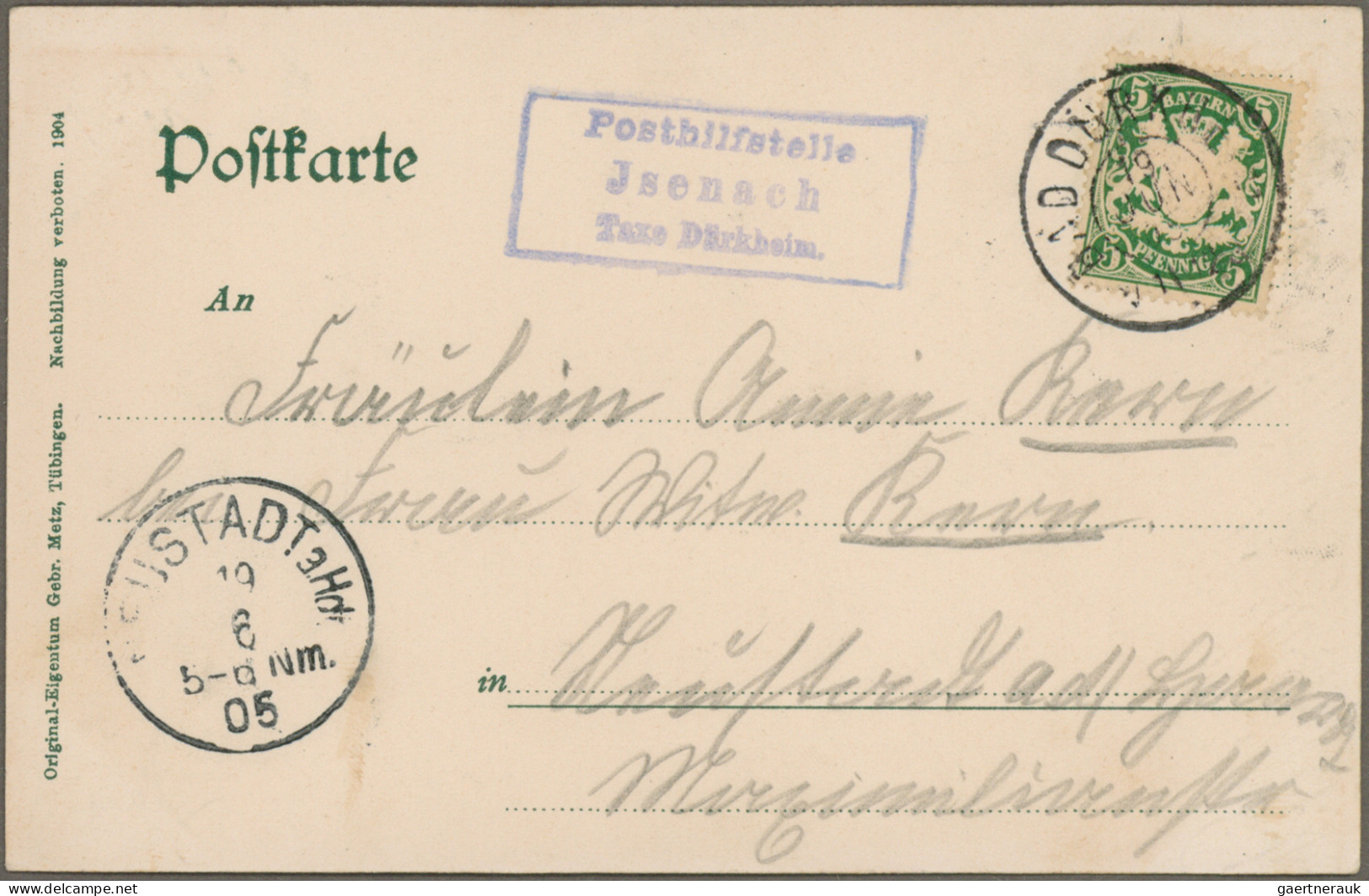 Bayern - Marken und Briefe: 1876/1920, vielseitige Partie von ca. 53 Briefen und