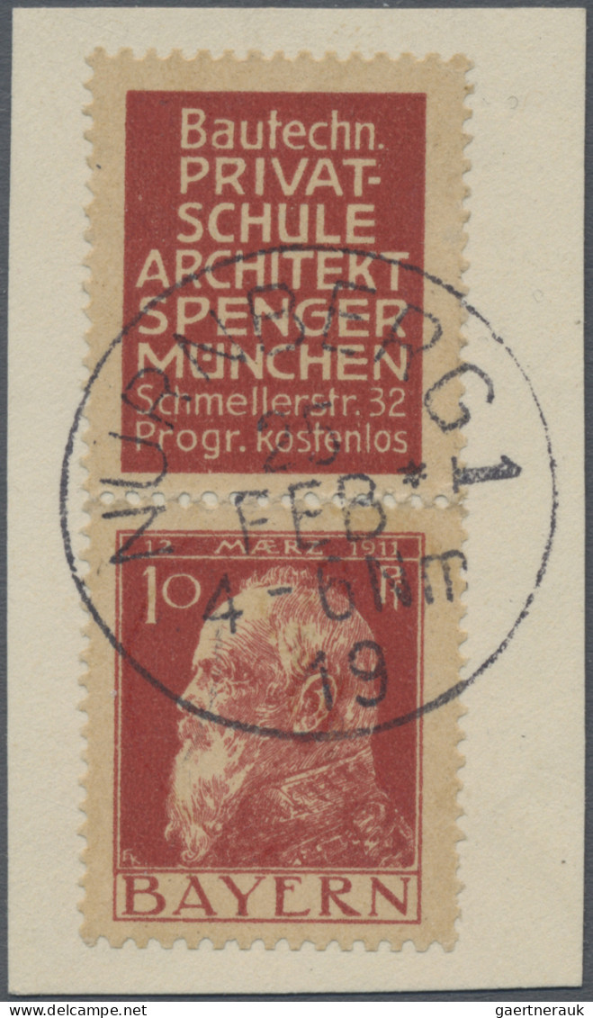 Bayern - Zusammendrucke: 1911/1913, Sammlung Von 24 Zusammendrucken Aus Markenhe - Altri & Non Classificati