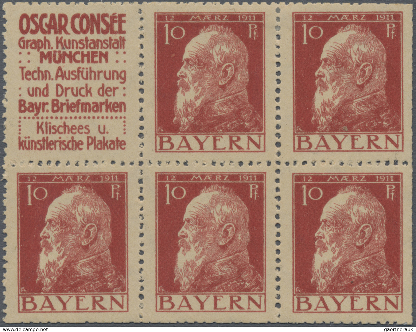 Bayern - Zusammendrucke: 1911/1913, Sammlung von 24 Zusammendrucken aus Markenhe