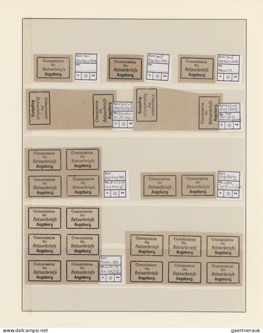 Bayern - Retourmarken: 1865/1884 (ca.), Vielseitige Sammlung Von Ca. 370 Retourm - Other & Unclassified