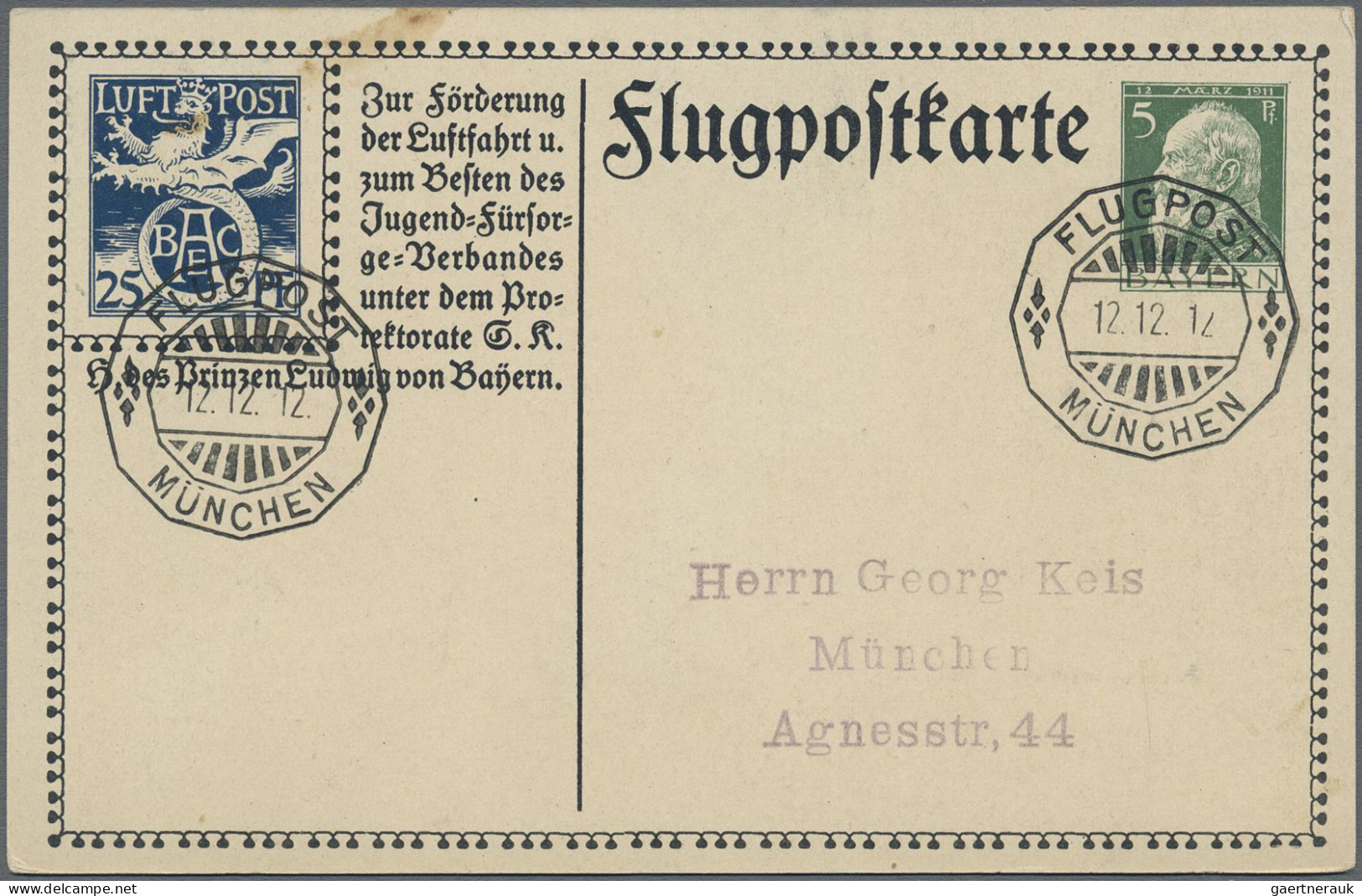 Bayern - Ganzsachen: 1870/1920, Partie Von Ca. 177 Gebrauchten Und Ungebrauchten - Sonstige & Ohne Zuordnung