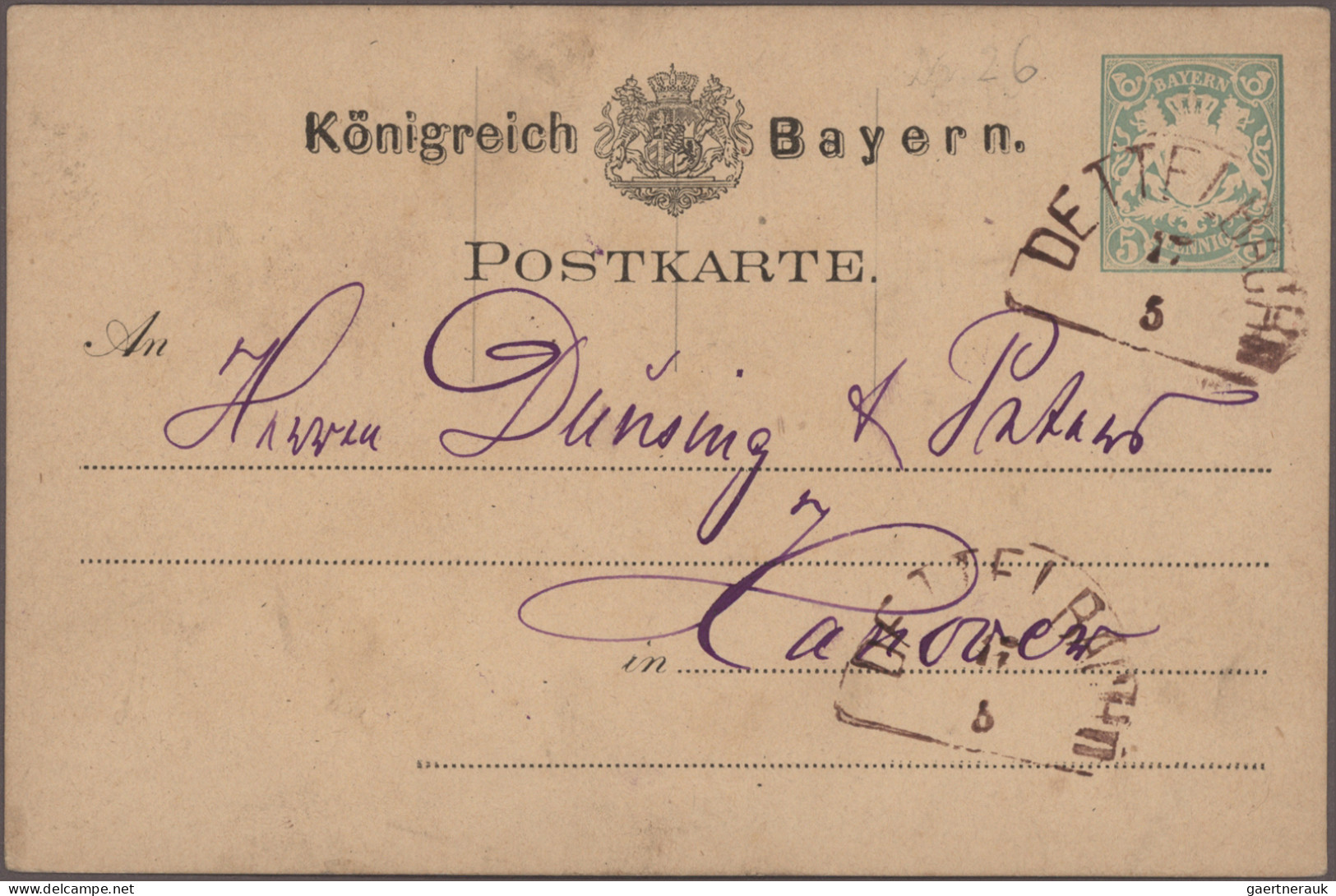 Bayern - Ganzsachen: 1873/1920, Partie Von Ca. 370 Gebrauchten Und Ungebrauchten - Autres & Non Classés