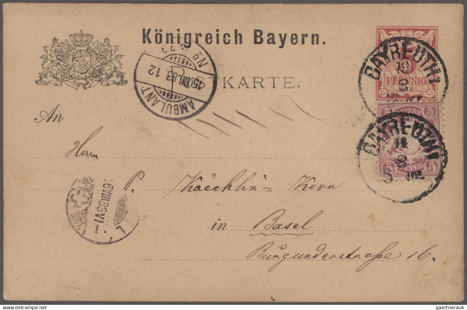 Bayern - Ganzsachen: 1880/1920 (ca.), Partie Mit Fast 200 Gebrauchten/ungebrauch - Sonstige & Ohne Zuordnung