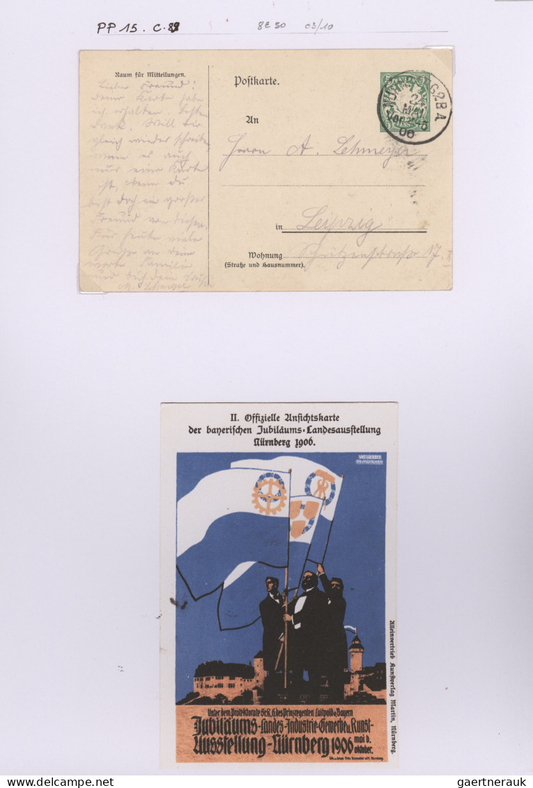 Bayern - Privatganzsachen: 1874/1920, Sammlung von ca. 147 gebrauchten und ungeb