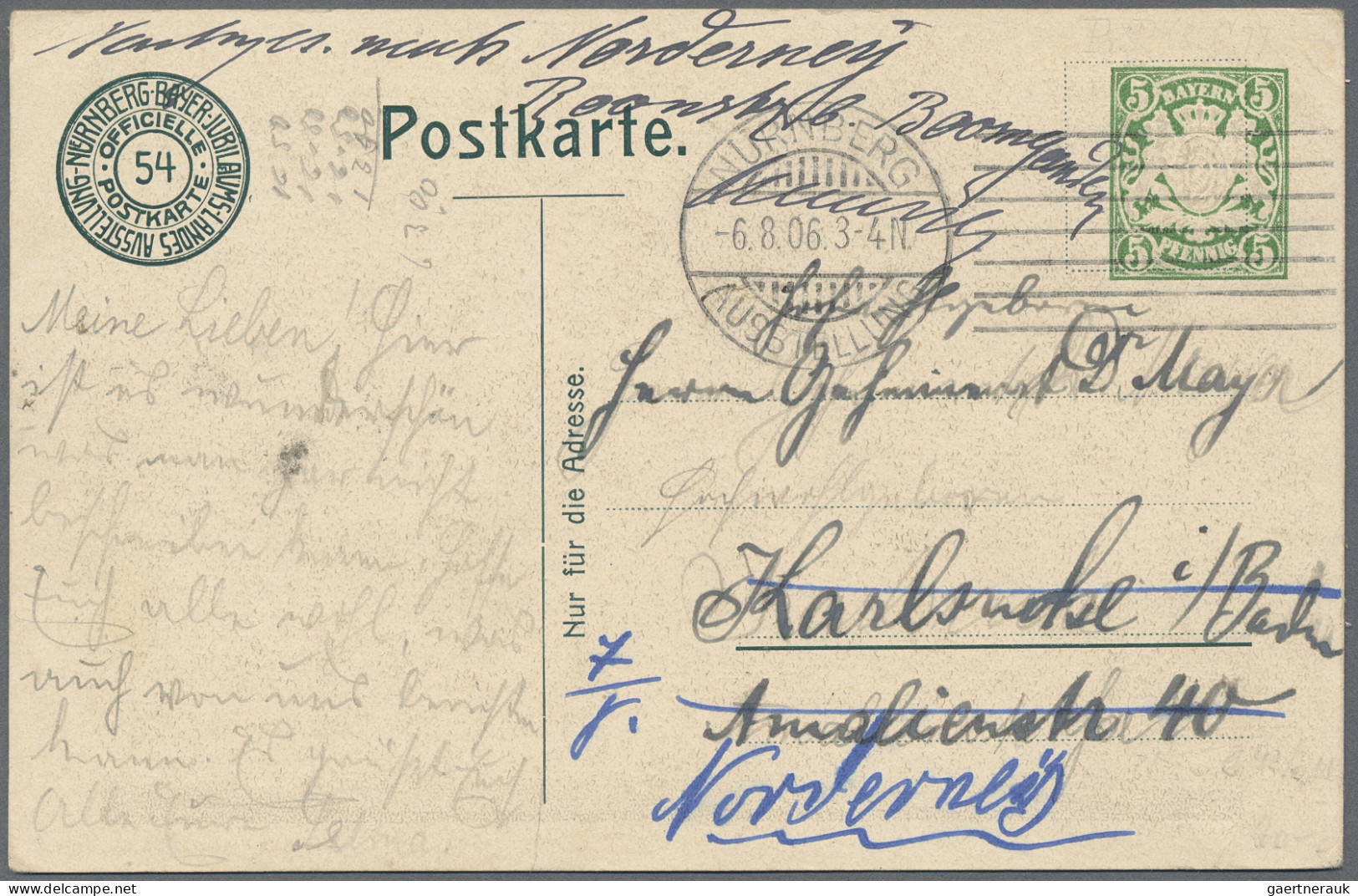 Bayern - Privatganzsachen: 1898/1908, Privat-Ganzsachenkarte Wappen 5 Pfg. Grün - Other & Unclassified