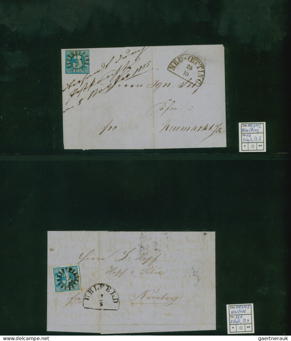 Bayern - Geschlossene Mühlradstempel: 1855/1865 (ca.), Sammlung Von Ca. 70 Brief - Autres & Non Classés