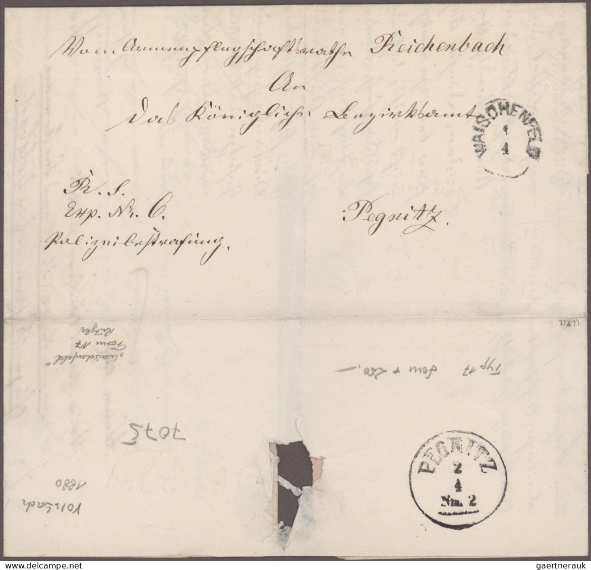 Bayern - Ortsstempel: 1873/1880 (ca.), Kleine Sammlung Von Zierstempeln Und Eink - Other & Unclassified