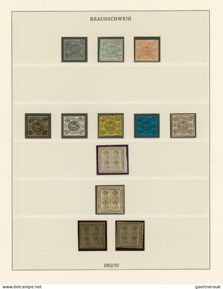 Braunschweig - Marken Und Briefe: 1852/1865, Ungebrauchte Sammlung Auf Lindner-V - Braunschweig