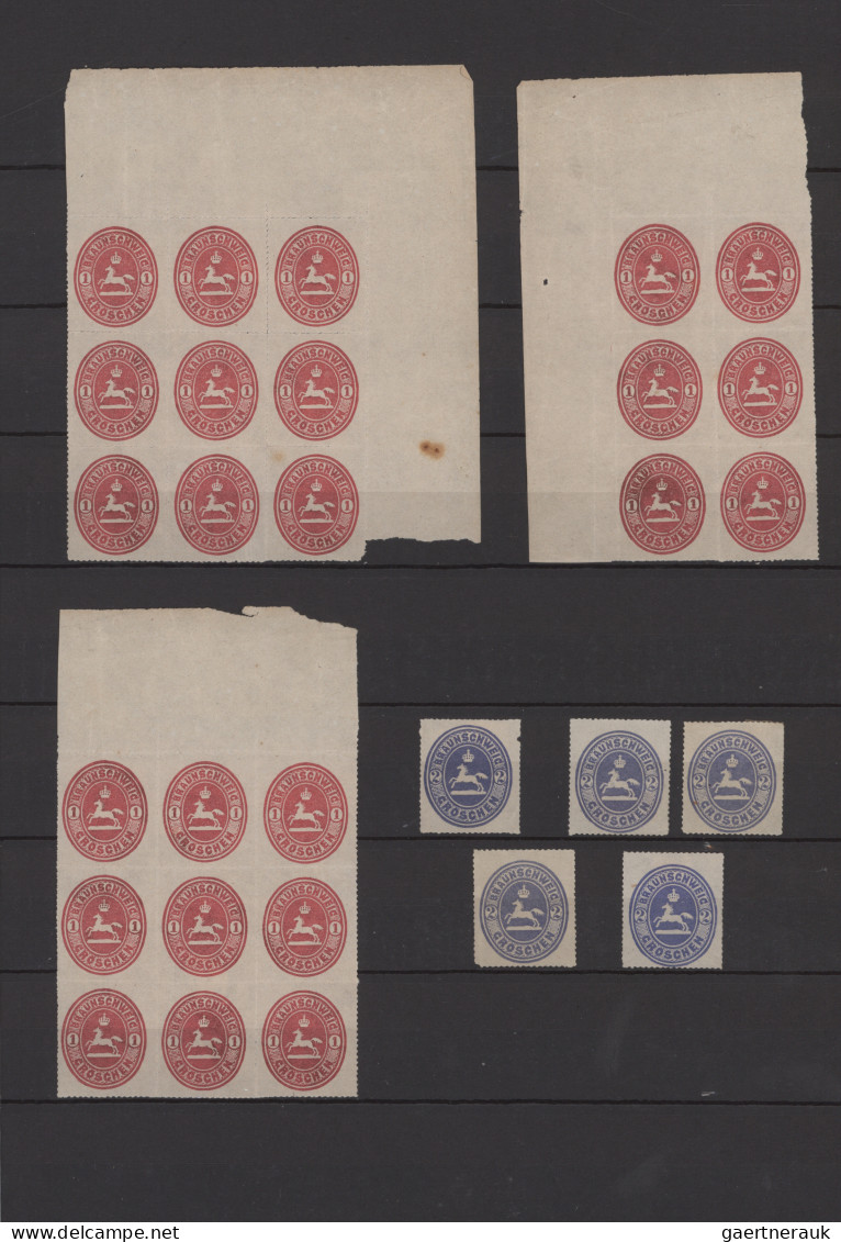Braunschweig - Marken Und Briefe: 1853/1865, Gestempelte Und Ungebrauchte Sammlu - Brunswick