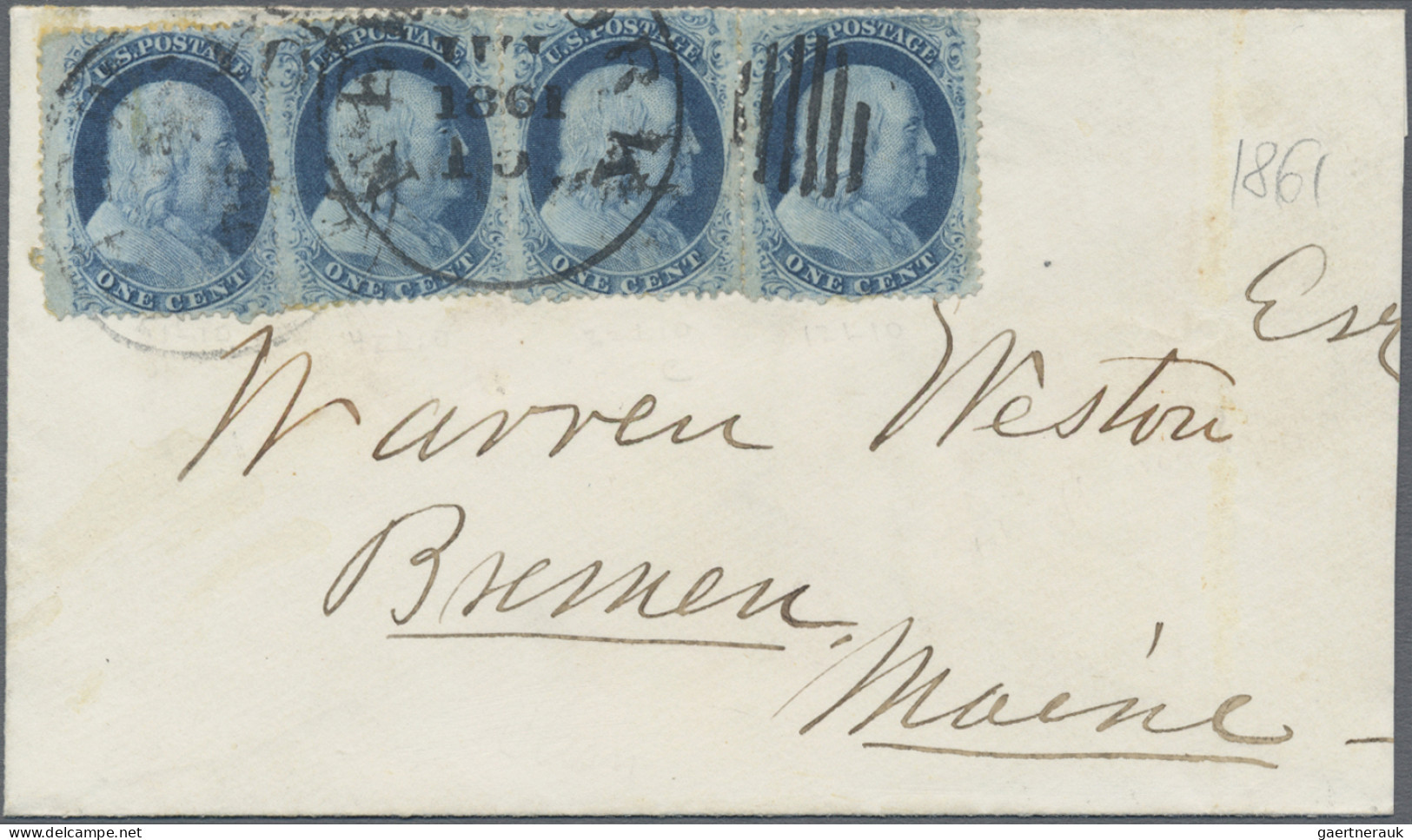 Bremen - Marken und Briefe: 1857/1870, Attraktiv aufgemachte Sammlung von ca. 70