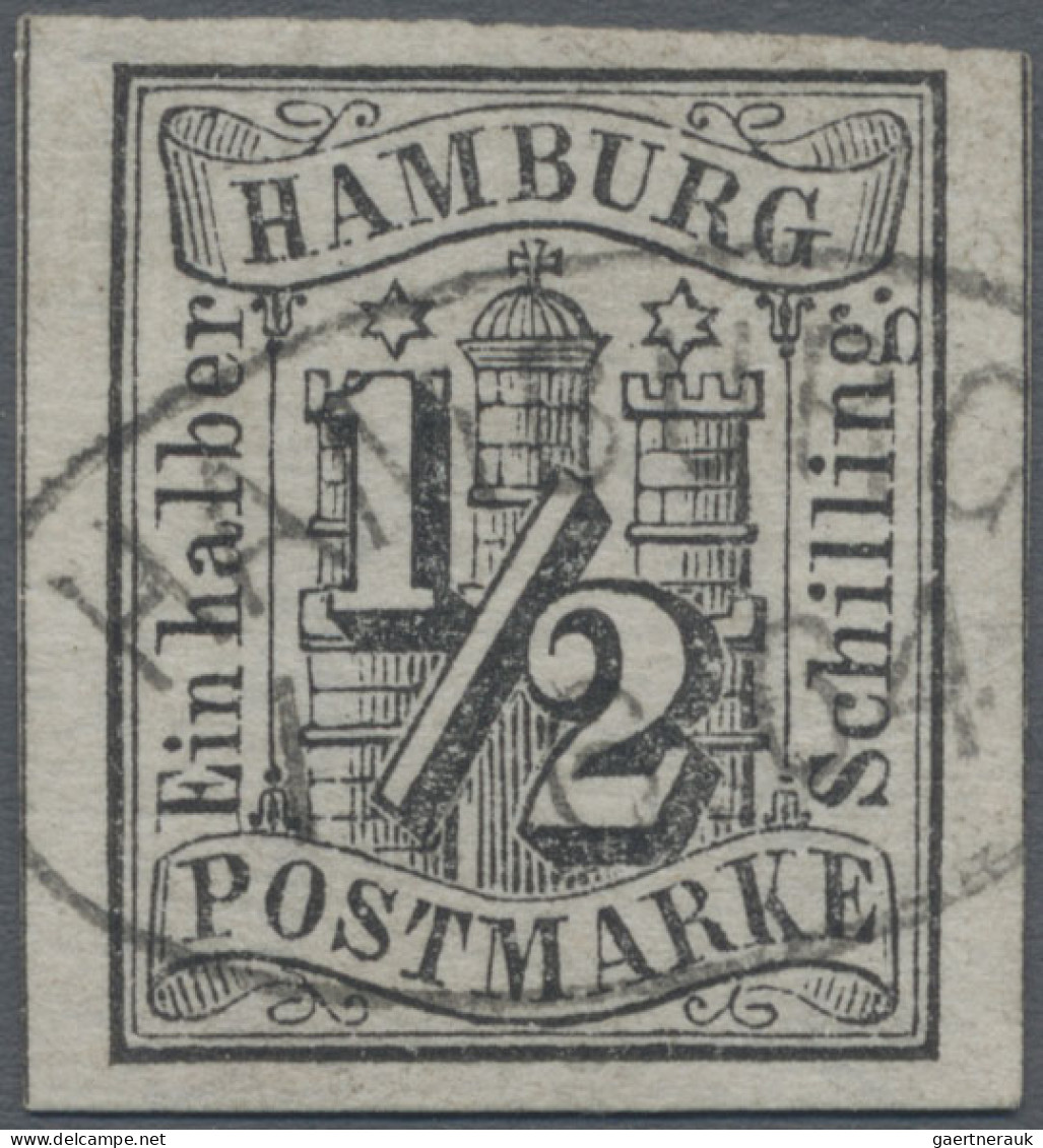 Hamburg - Marken Und Briefe: 1859/1866, 19 Herausragende Einzelstücke In Erstkla - Hambourg