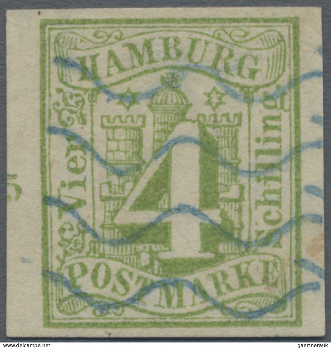 Hamburg - Marken und Briefe: 1859/1866, 19 herausragende Einzelstücke in erstkla