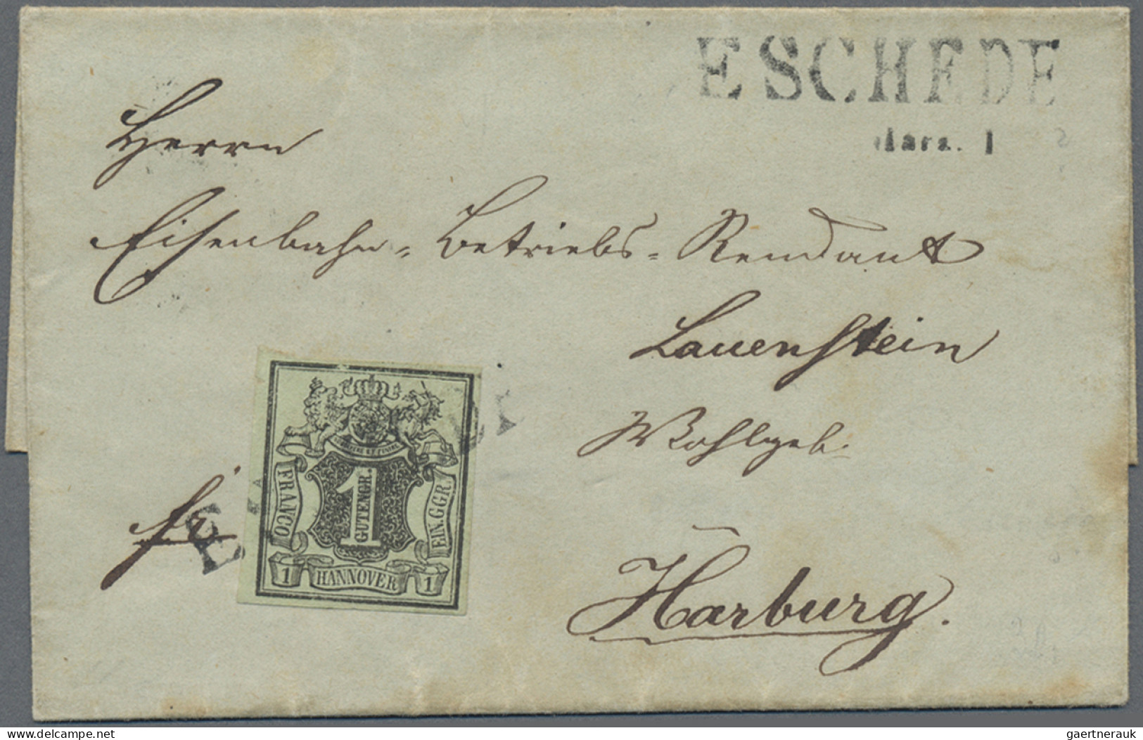 Hannover - Marken und Briefe: 1808/1868 (ca.), Sammlung von ca. 56 meist markenl