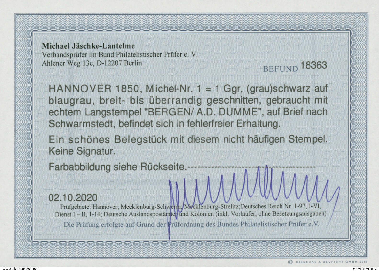 Hannover - Marken Und Briefe: 1850 Ab, Altdeutschland-Hannover, Interessanter Po - Hanovre