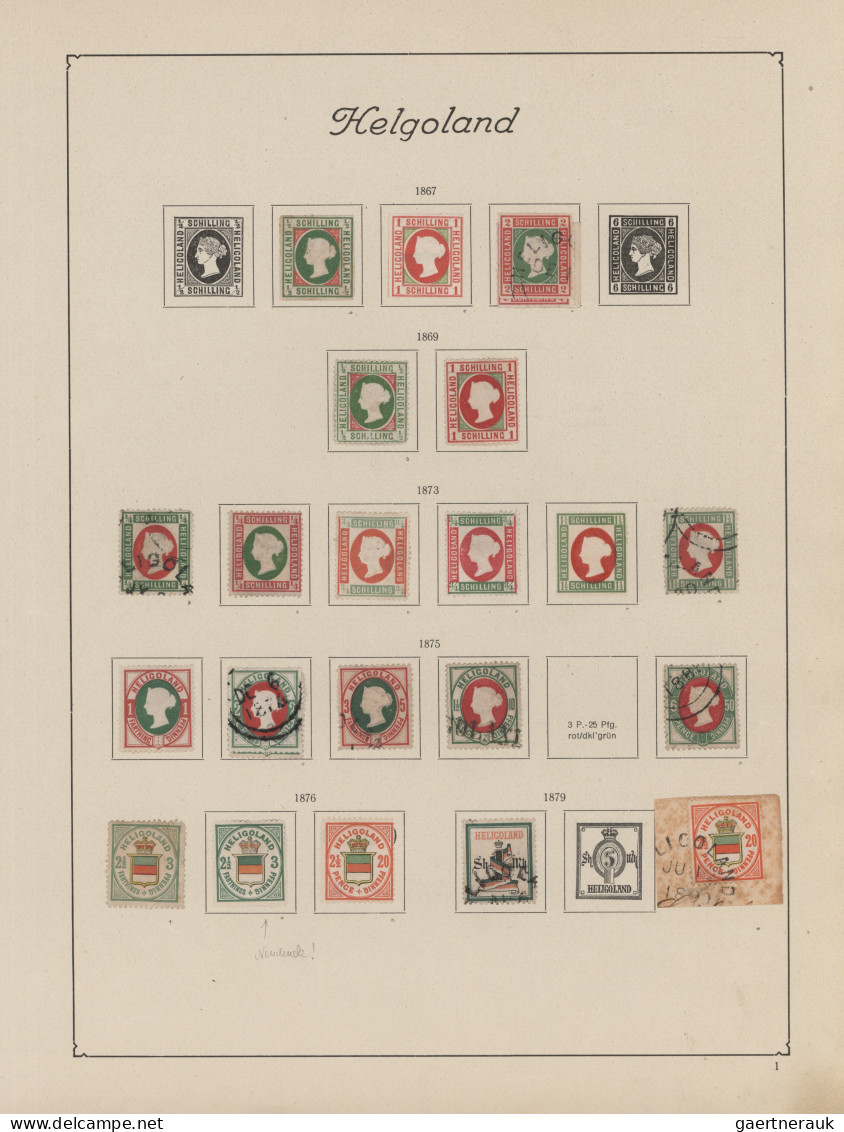 Helgoland - Marken Und Briefe: 1867/1879, Kleine Sammlung Mit 23 Marken, Dabei U - Heligoland