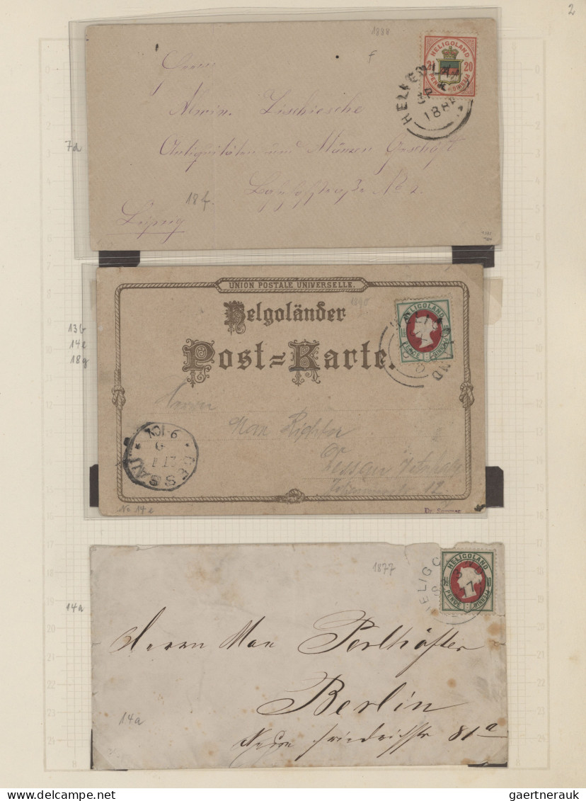 Helgoland - Marken Und Briefe: 1867/1960 (ca.), Schöne Sammlung Mit Gutem Materi - Héligoland