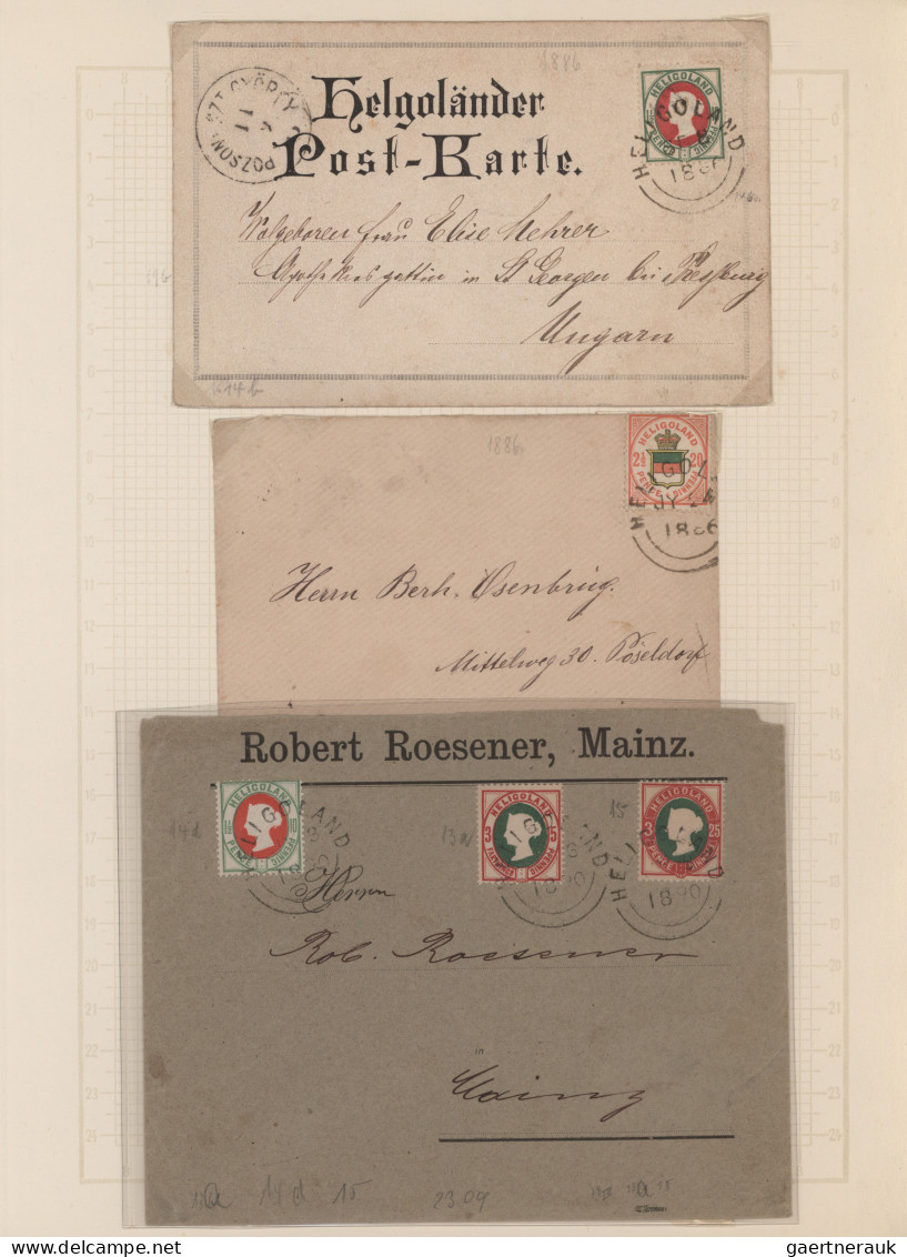 Helgoland - Marken Und Briefe: 1867/1960 (ca.), Schöne Sammlung Mit Gutem Materi - Héligoland