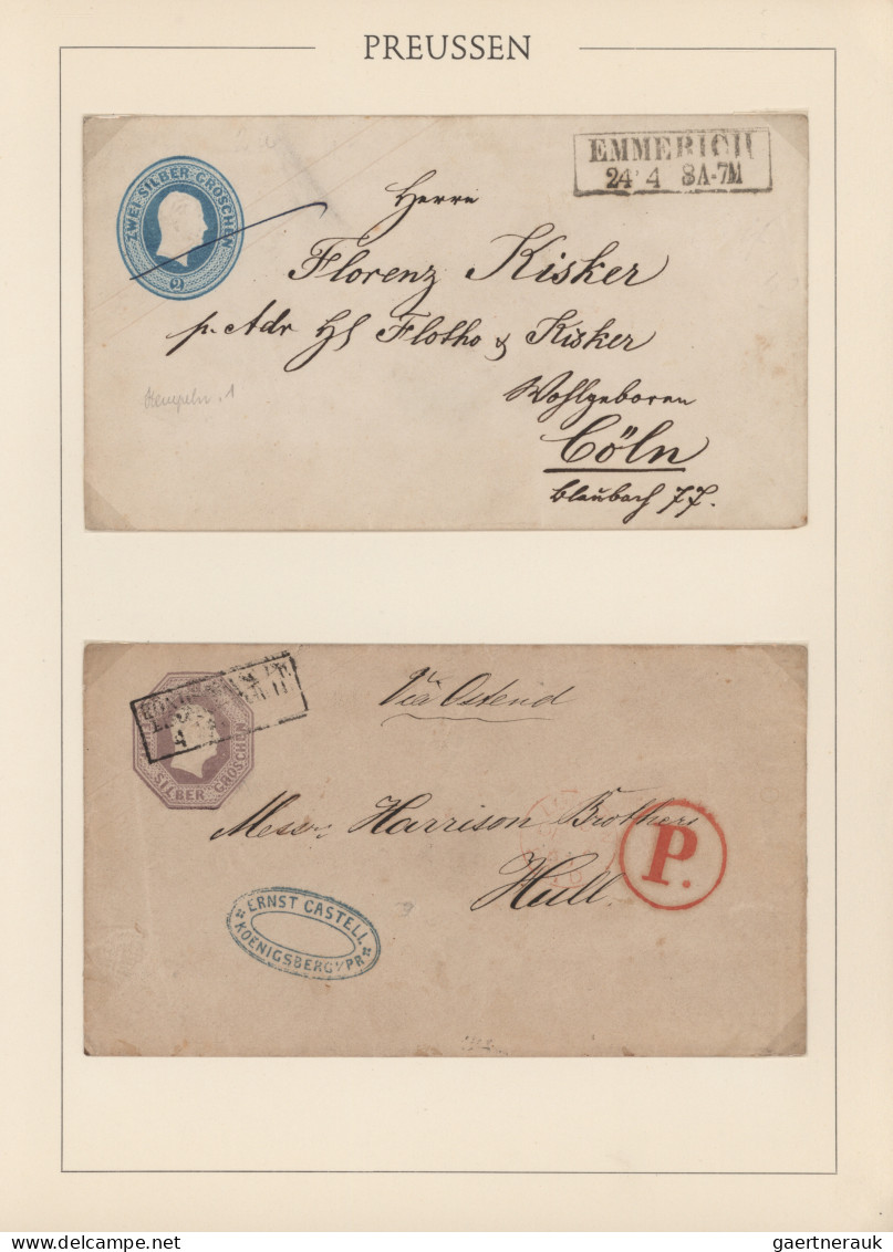Preußen - Marken Und Briefe: 1850/1867 (ca.), Alte Gehaltvolle Sammlung Auf Selb - Andere & Zonder Classificatie