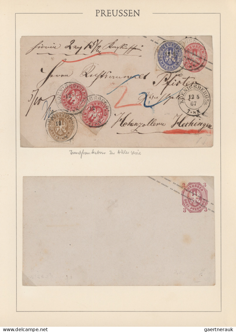 Preußen - Marken und Briefe: 1850/1867 (ca.), Alte gehaltvolle Sammlung auf selb