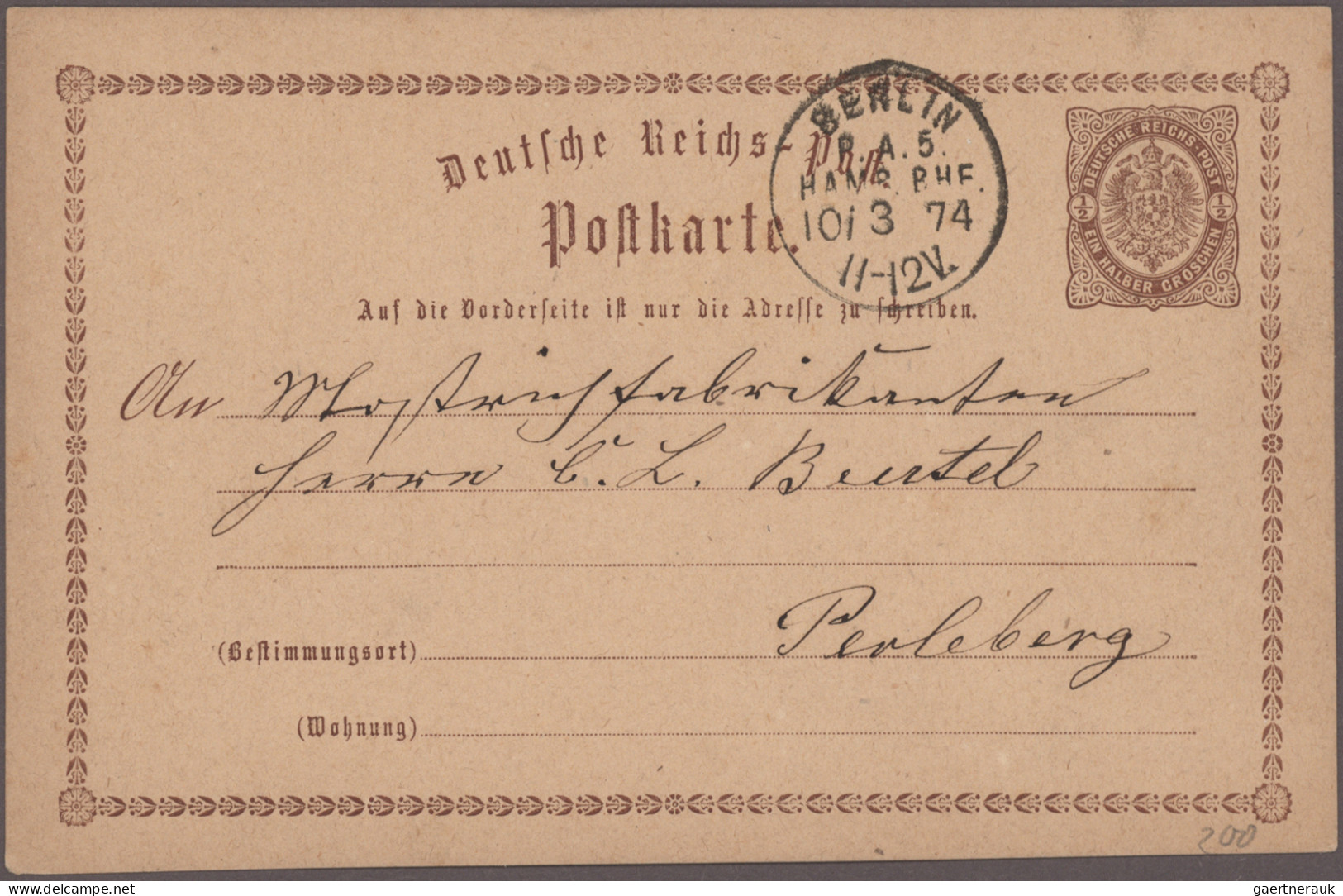 Preußen - Stempel: 1860/1915 (ca.), BERLIN-STEMPEL, Sammlung von ca. 125 Briefen