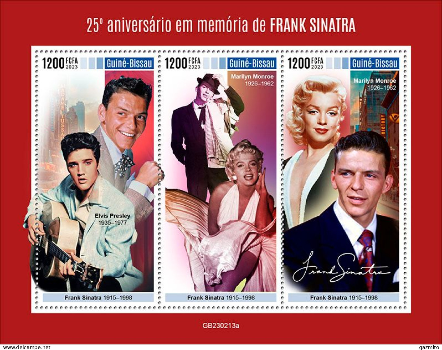 Guinea Bissau 2023, Cinema, F. Sinatra, Elvis, 3val In BF - Elvis Presley