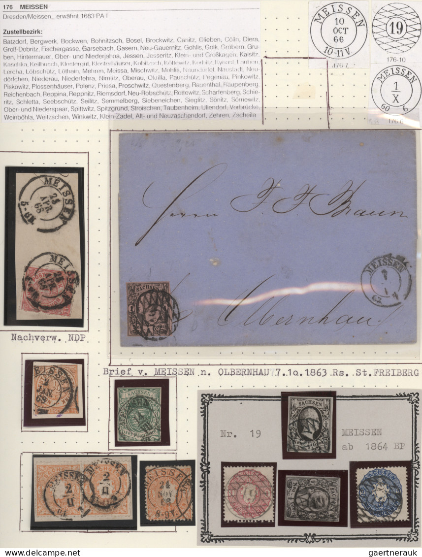 Sachsen - Marken Und Briefe: 1852/18167 (ca): Alte Sammlung Von Hunderten Von Ma - Saxe