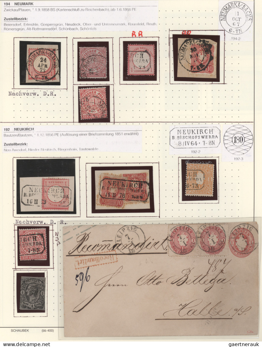 Sachsen - Marken Und Briefe: 1852/18167 (ca): Alte Sammlung Von Hunderten Von Ma - Sachsen