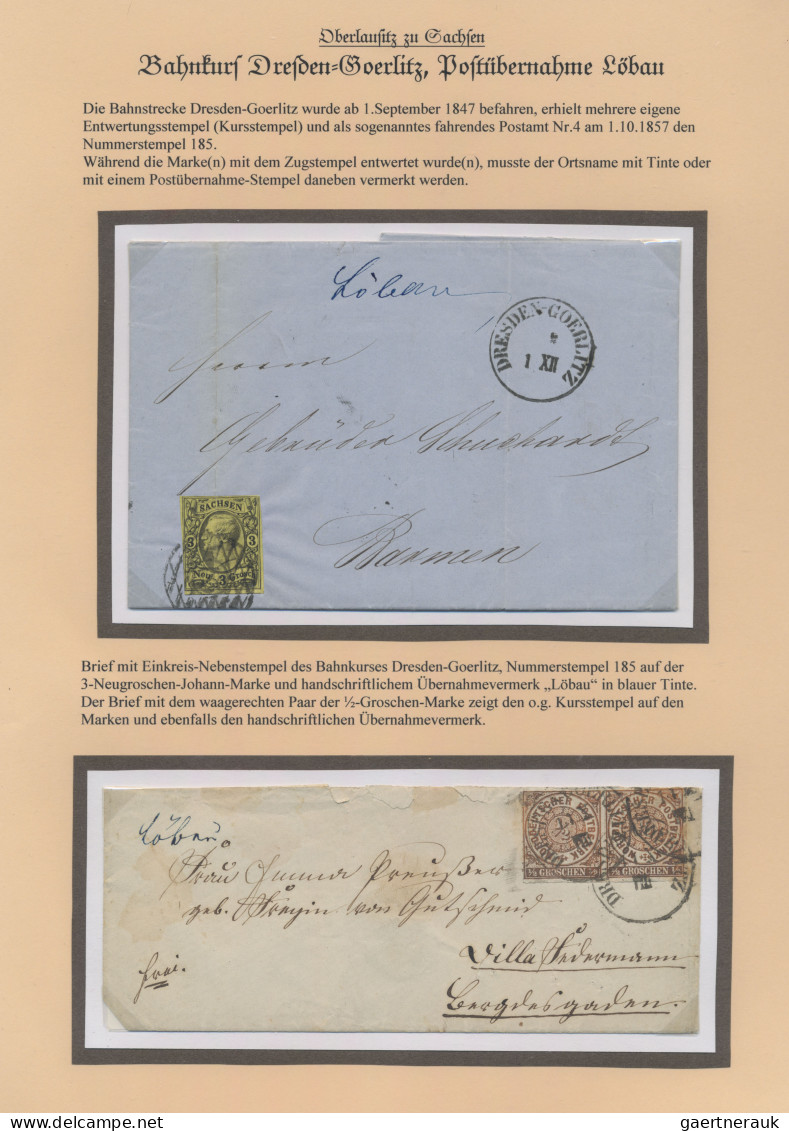 Sachsen - Marken Und Briefe: 1852/18167 (ca): Umfangreiche Sammlung Von Vielen H - Saxony