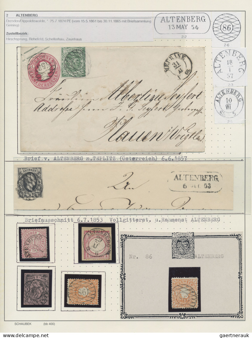 Sachsen - Marken Und Briefe: 1852/18167 (ca): Umfangreiche Sammlung Von Vielen H - Sachsen