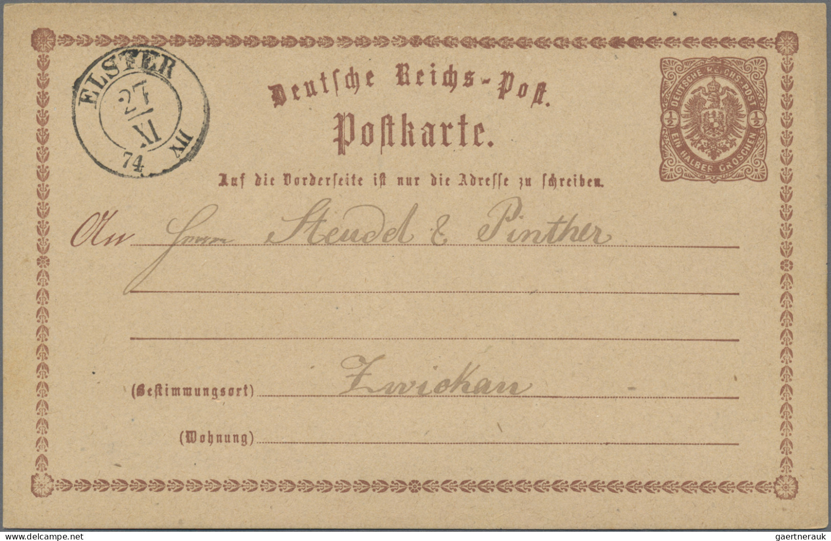 Sachsen - Nachverwendete Stempel: 1873/1903, Partie Von 33 Gebrauchten Ganzsache - Sachsen