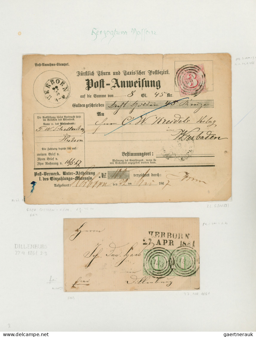 Thurn & Taxis - Marken Und Briefe: 1838/1861 (ca.), Sehr Schöne Heimatsammlung " - Other & Unclassified