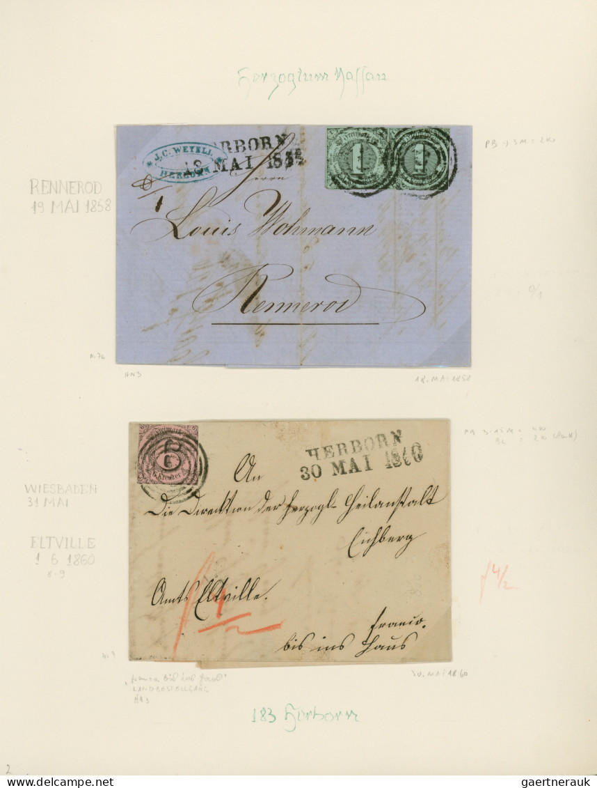 Thurn & Taxis - Marken Und Briefe: 1838/1861 (ca.), Sehr Schöne Heimatsammlung " - Autres & Non Classés