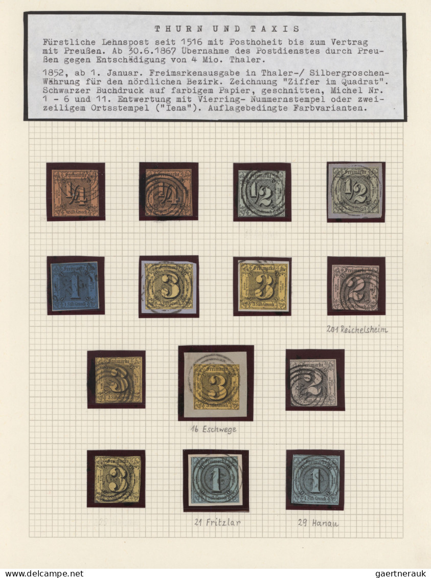 Thurn & Taxis - Marken Und Briefe: 1839/1899 (ca.), Sehr Schöne Selbstgestaltete - Autres & Non Classés