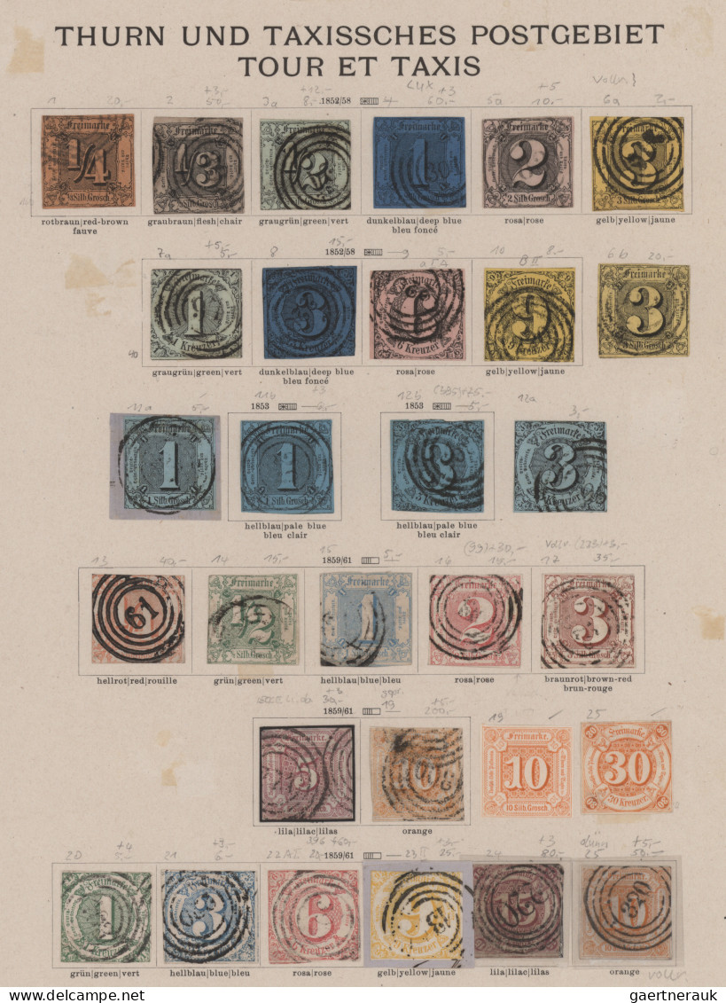 Thurn & Taxis - Marken Und Briefe: 1852 - 1866, Schöne Sammlung MiNr. 1 - 44 (es - Otros & Sin Clasificación