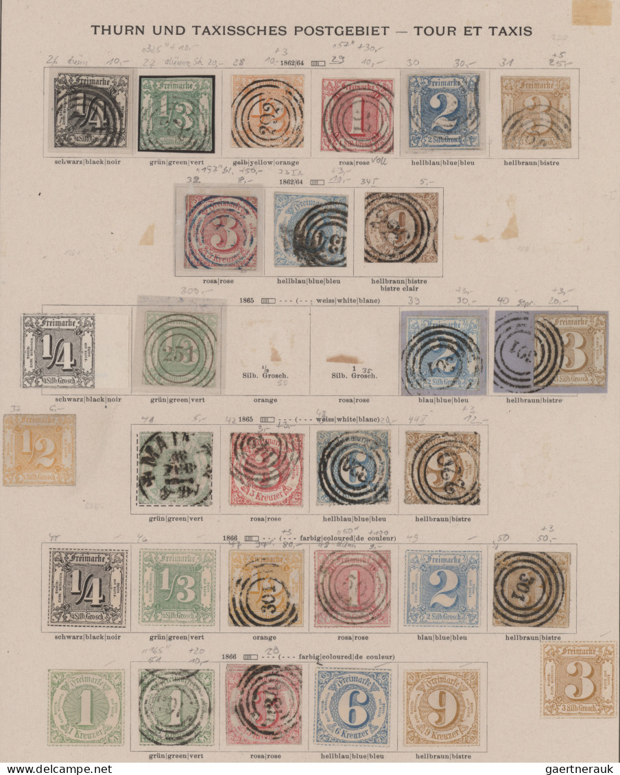 Thurn & Taxis - Marken Und Briefe: 1852 - 1866, Schöne Sammlung MiNr. 1 - 44 (es - Other & Unclassified