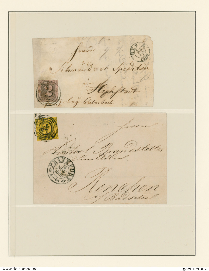 Thurn & Taxis - Marken und Briefe: 1852/1865 (ca.), gestempelte und ungebrauchte