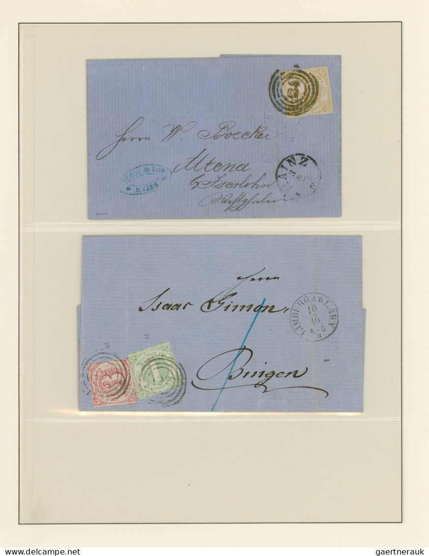 Thurn & Taxis - Marken und Briefe: 1852/1865 (ca.), gestempelte und ungebrauchte