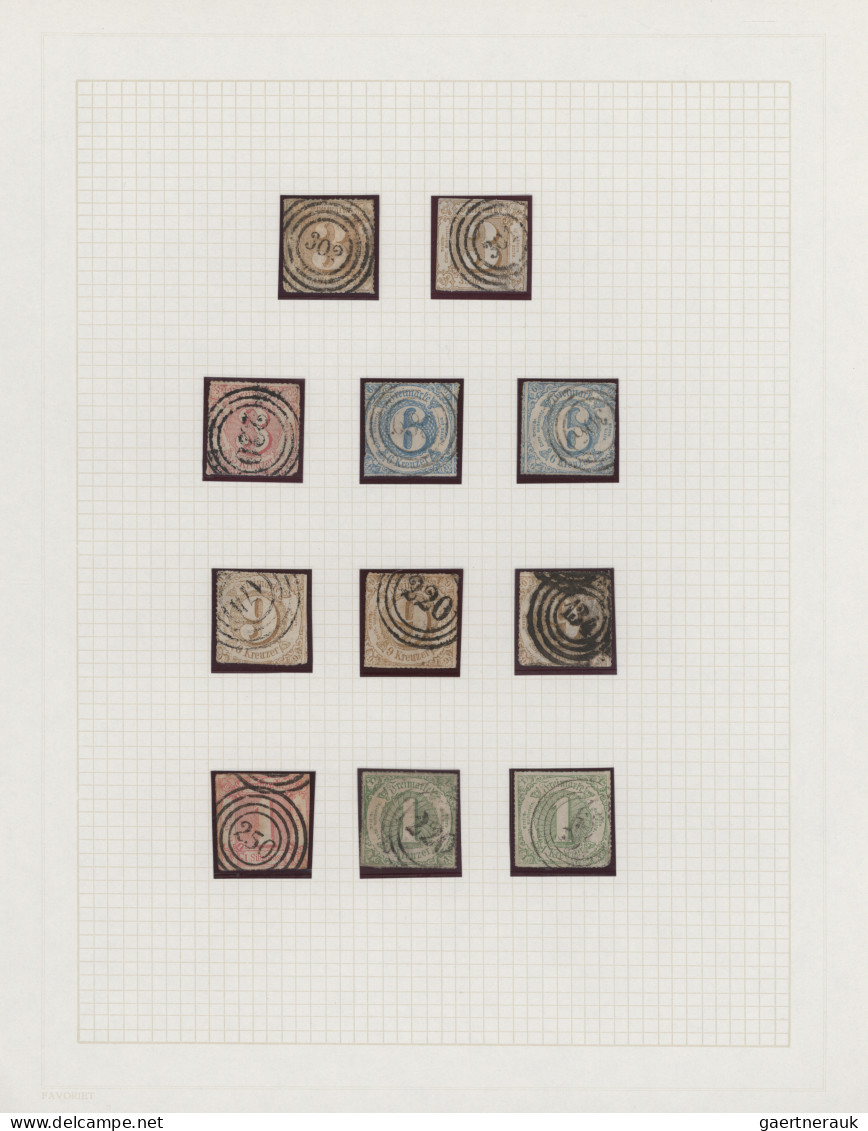 Thurn & Taxis - Marken Und Briefe: 1852/1866, Gestempelte Sammlung Von 79 Marken - Other & Unclassified
