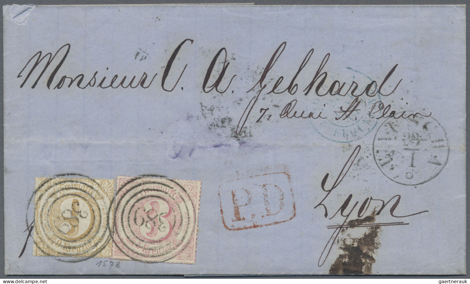 Thurn & Taxis - Marken und Briefe: 1852/1867, Sammlung mit über 40 frankierten B