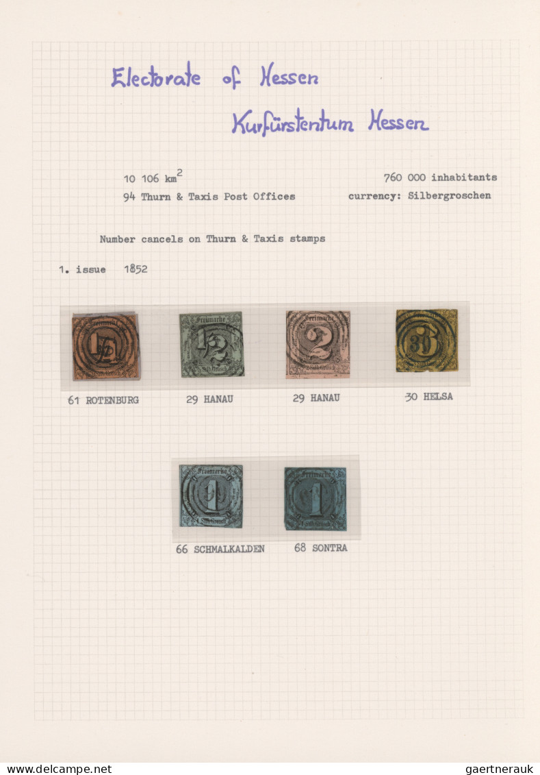 Thurn & Taxis - Marken und Briefe: 1852/1875, interessante Kollektion auf Steckk