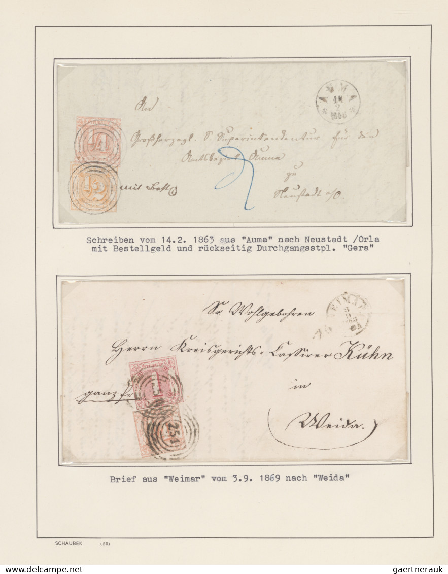 Thurn & Taxis - Marken Und Briefe: 1859/1866 (ca): Umfangreiche Sammlung Mit Hun - Autres & Non Classés